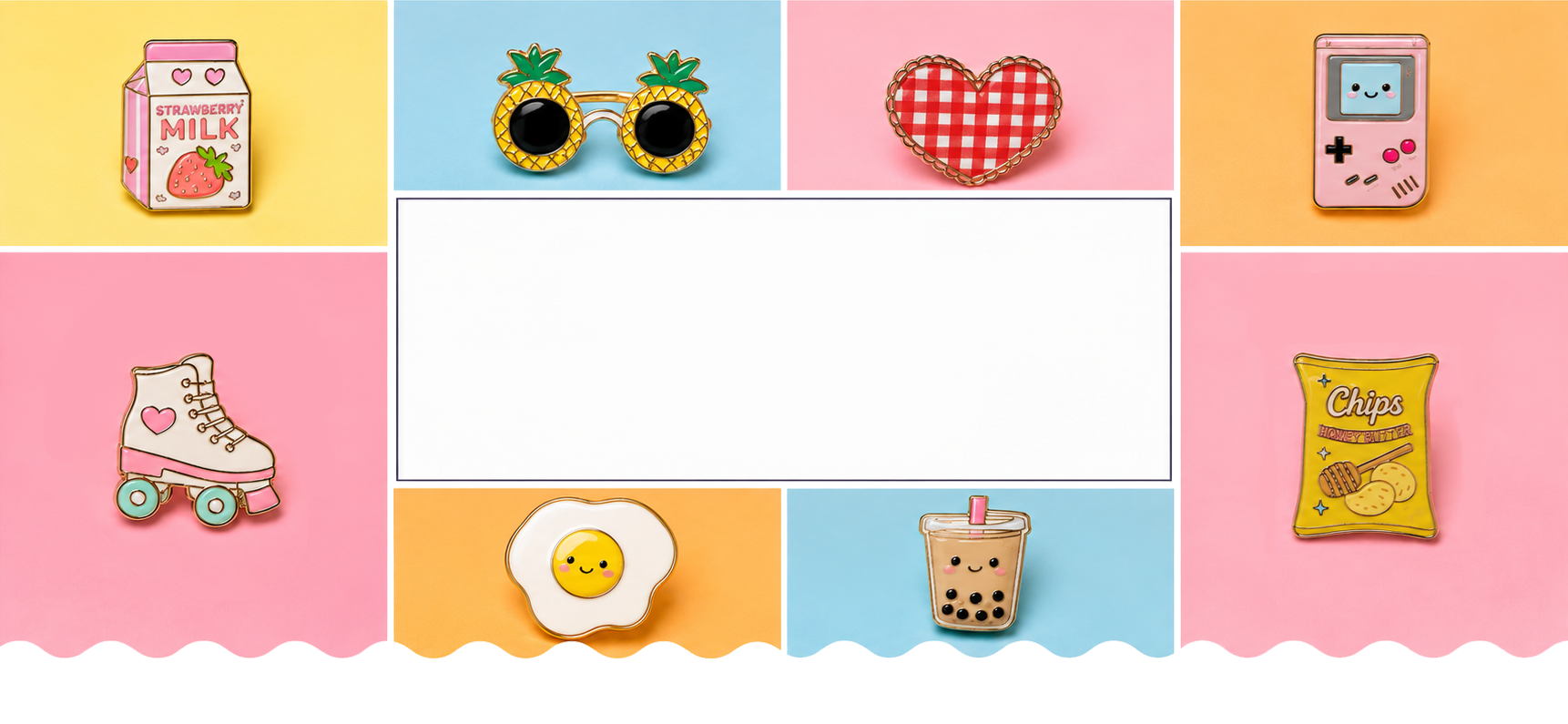 Colección de pines metálicos kawaii KatePin